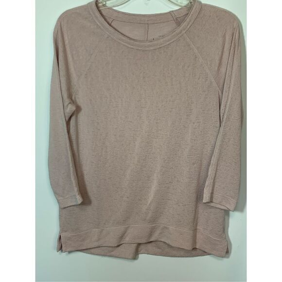 Ann Taylor LOFT Women's Heather Pink Raglan Long Sleeve Top Small - Picture 1 of 6